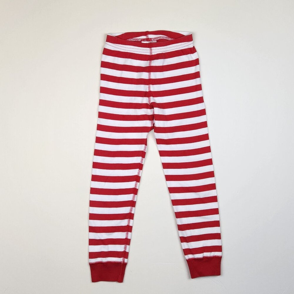 Hanna Andersson Red White Stripe Long John Pajama Pants sz US 5 110cm